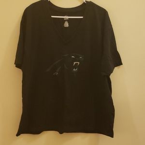 💙🖤🏈Carolina Panthers Short Sleeves Top Ladies Panthers Shirt Tee Size 1X